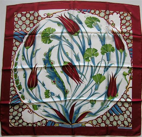 ceramique ottomane hermes scarf|Ceramique Ottomane Hermes Scarf by Toutsy 90 cm Silk Twill.